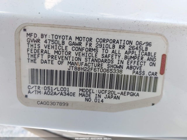 1996 LEXUS LS JT8BH22F6T0065338 Photo 8