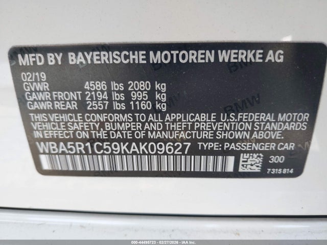 2019 BMW 330I WBA5R1C59KAK09627 Photo 8