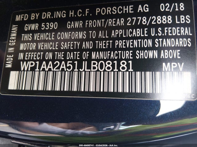 2018 PORSCHE MACAN WP1AA2A51JLB08181 Photo 8