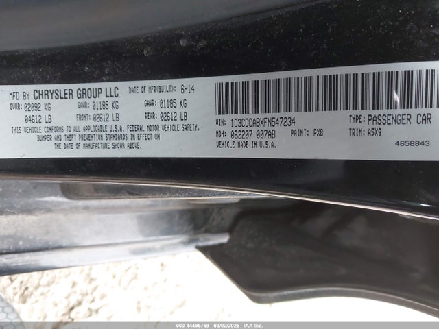 Aukcja sprzedaży 2015 Chrysler 200 Limited, vin: 1C3CCCABXFN547234, numer aukcji: 44495768
