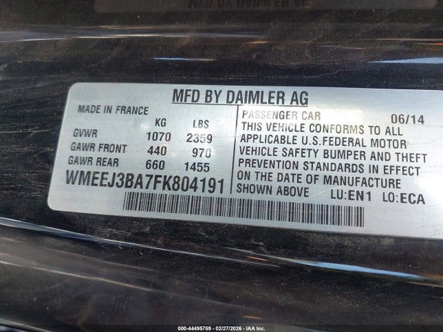 Smart Fortwo Pure 2015 WMEEJ3BA7FK804191 Image 9