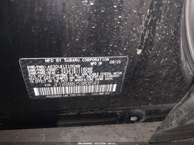 JF1VBAN62S9808549 Subaru Wrx Limited