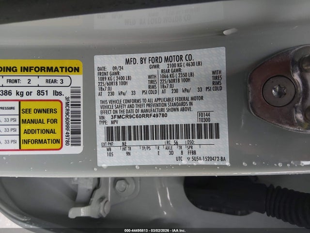 2024 FORD BRONCO SPORT 3FMCR9C60RRF49780 Photo 8