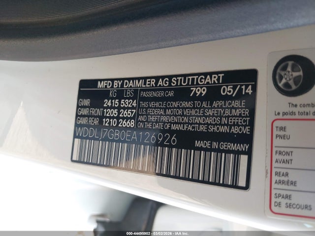 WDDLJ7GB0EA126926 Mercedes-Benz Cls 63 Amg S 4matic