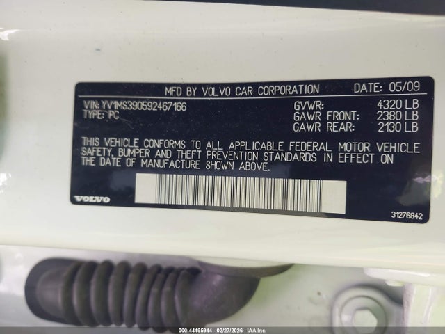 2009 VOLVO S40 YV1MS390592467166 Photo 8