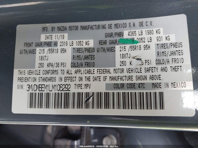 3MVDMBEM1LM106292 Mazda Cx-30 Premium Package