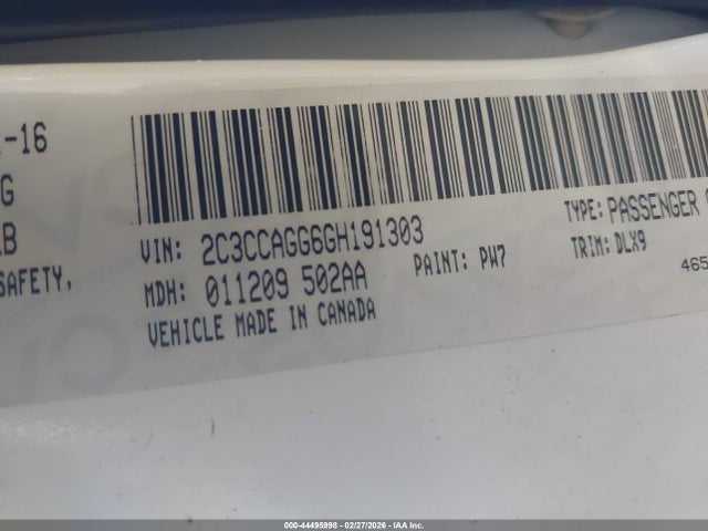 2016 Chrysler 300 300s მანქანა იყიდება აუქციონზე, vin: 2C3CCAGG6GH191303, აუქციონის ნომერი: 44495998
