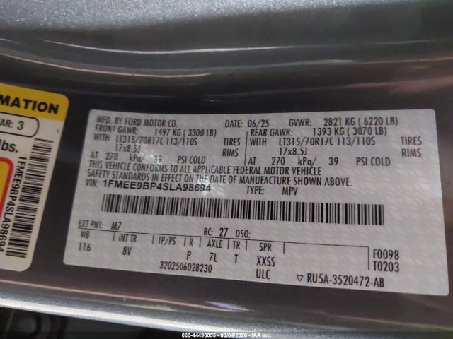 1FMEE9BP4SLA98694 Ford Bronco Badlands