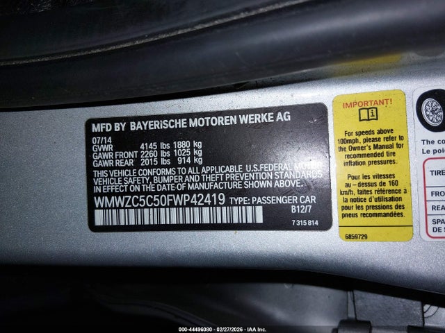 2015 MINI COUNTRYMAN WMWZC5C50FWP42419 Photo 8