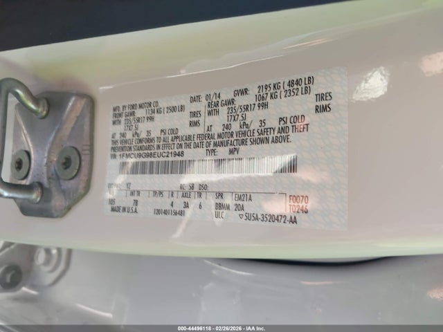 Ford ESCAPE SE 2014 1FMCU9G98EUC21948 Image 9