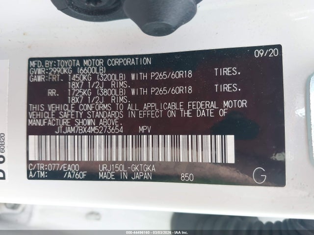 2021 LEXUS GX 460 JTJAM7BX4M5273654 Photo 8