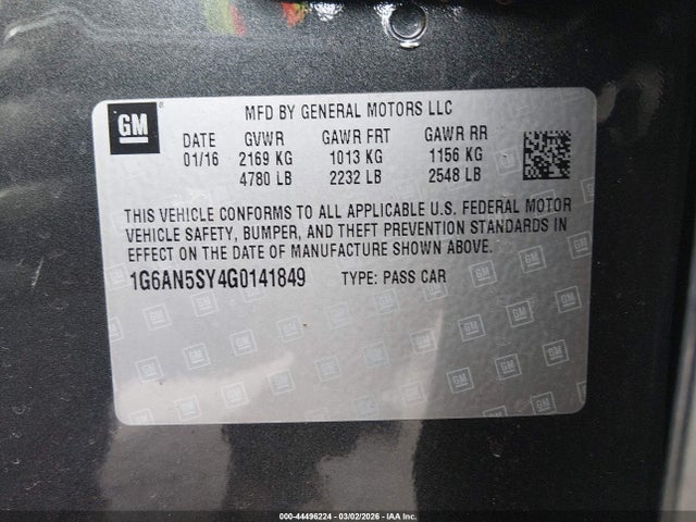 2016 CADILLAC ATS-V 1G6AN5SY4G0141849 Photo 8