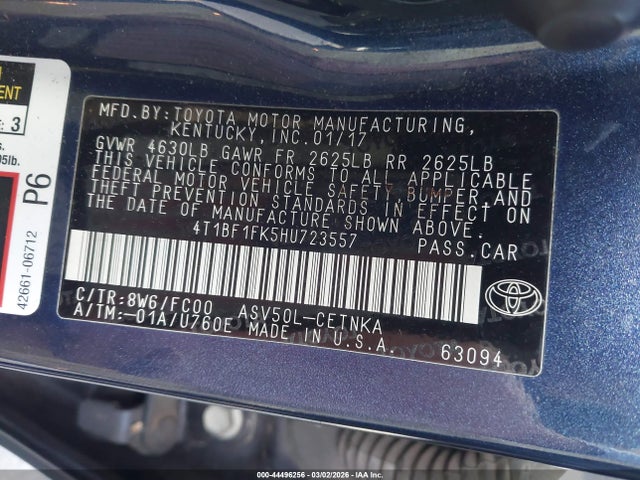 4T1BF1FK5HU723557 Toyota CAMRY LE