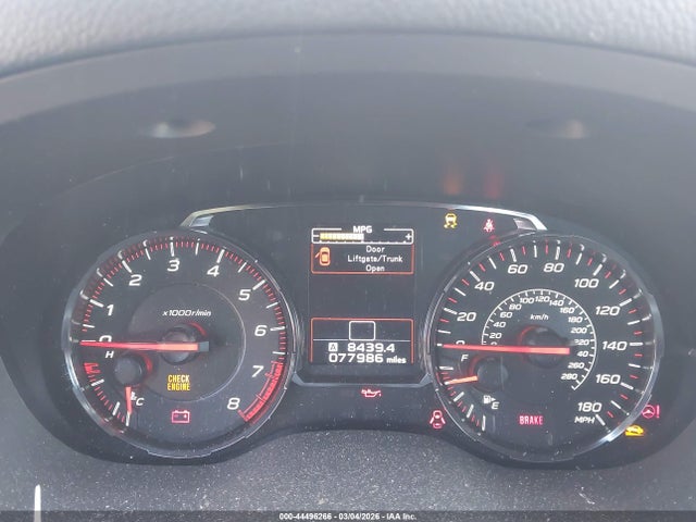 Aukcja sprzedaży 2020 Subaru Wrx Premium, vin: JF1VA1C69L9809771, numer aukcji: 44496266