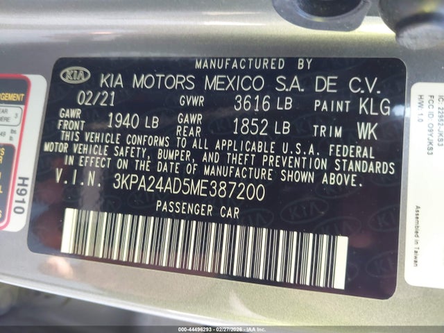 2021 KIA RIO 3KPA24AD5ME387200 Photo 8