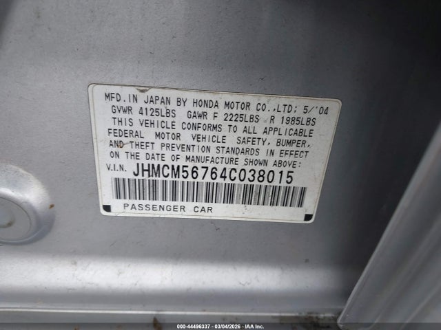 Продажа на аукционе авто 2004 Honda Accord 2.4 Ex, vin: JHMCM56764C038015, номер лота: 44496337