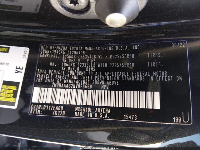 Toyota Corolla Cross Xle 2022 7MUDAAAG2NV026660 Image 9