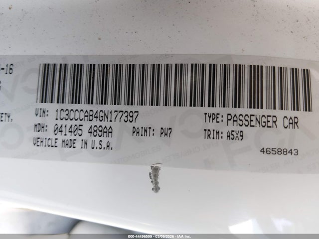 Продаж на аукціоні авто 2016 Chrysler 200 Limited, vin: 1C3CCCAB4GN177397, номер лоту: 44496599