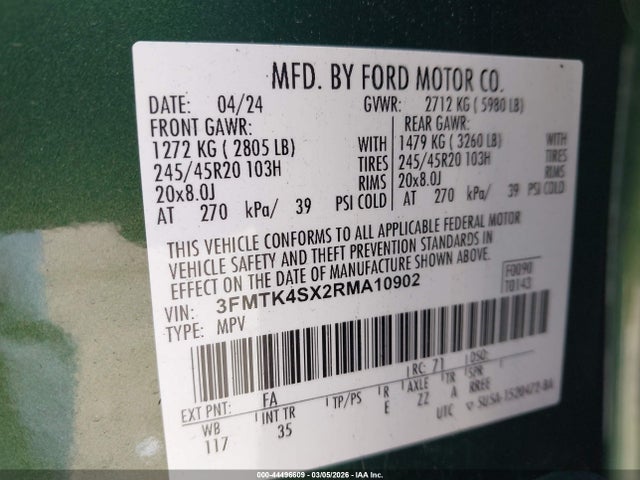Ford Mustang Mach-e Gt 2024 3FMTK4SX2RMA10902 Image 9