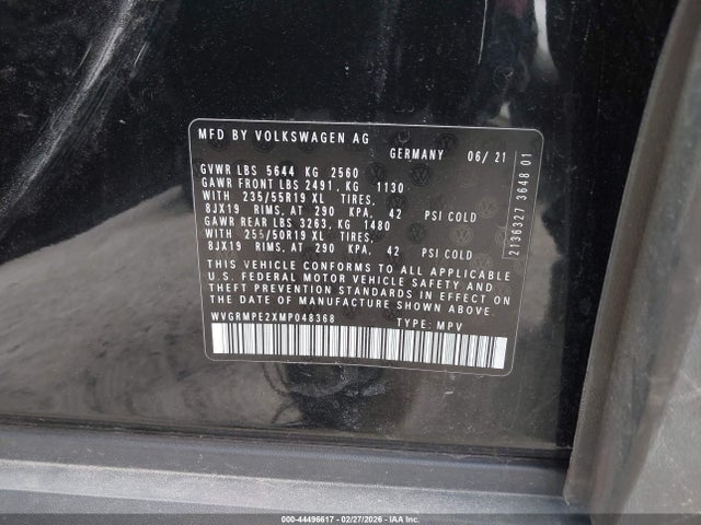 2021 VOLKSWAGEN ID.4 WVGRMPE2XMP048368 Photo 8