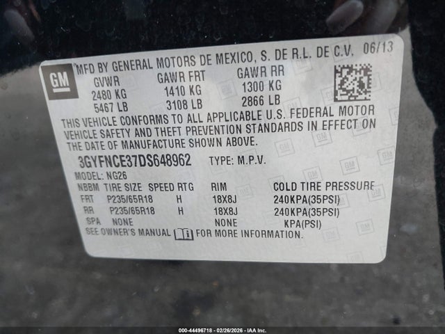 2013 CADILLAC SRX 3GYFNCE37DS648962 Photo 8