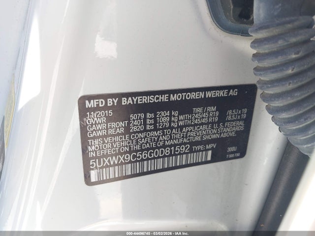 5UXWX9C56G0D81592 BMW X3 Xdrive28i