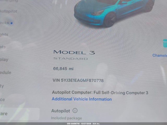 2021 TESLA MODEL 3 5YJ3E1EA0MF870778 Photo 6