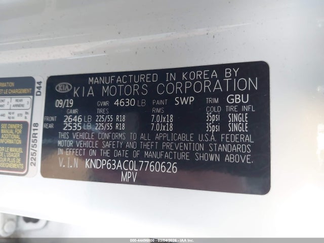 KIA SPORTAGE S 2020 KNDP63AC0L7760626 Image 9