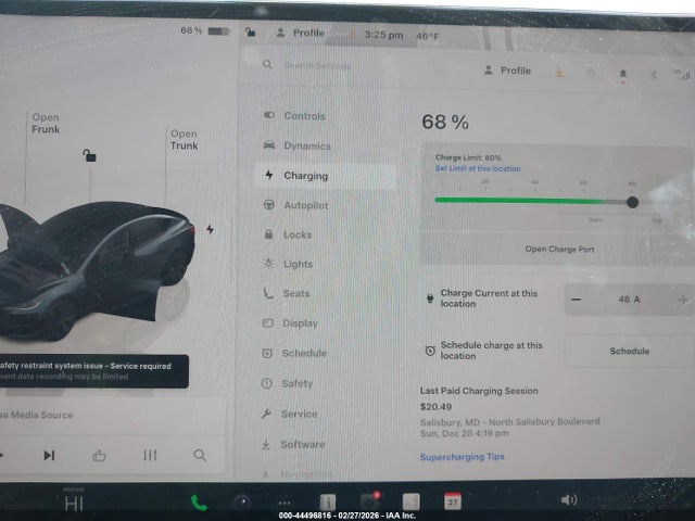 Продаж на аукціоні авто 2025 Tesla Model 3 Long Range Rear-wheel Drive/standard Rear-wheel Drive, vin: 5YJ3E1EA8SF979972, номер лоту: 44496816