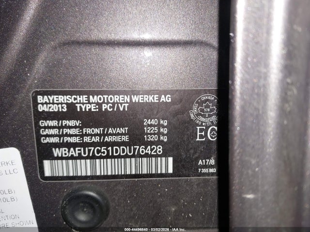 2013 BMW 535I WBAFU7C51DDU76428 Photo 8