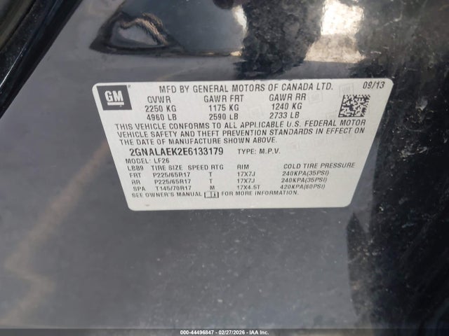 Aukcja sprzedaży 2014 Chevrolet Equinox Ls, vin: 2GNALAEK2E6133179, numer aukcji: 44496847