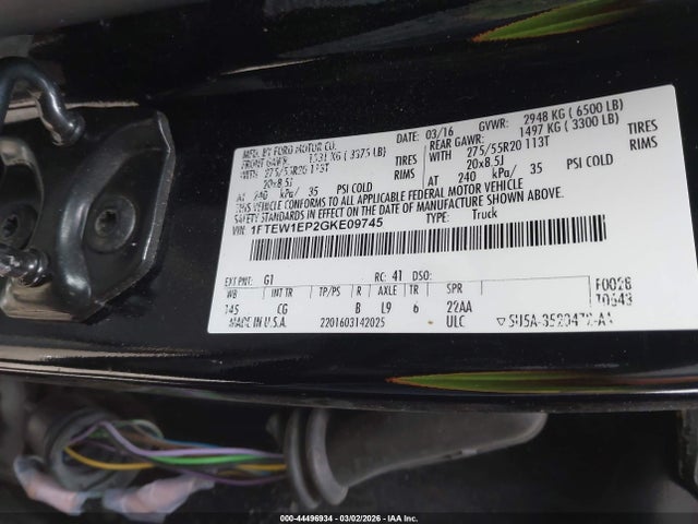 Aukcja sprzedaży 2016 Ford F-150 Xl, vin: 1FTEW1EP2GKE09745, numer aukcji: 44496934