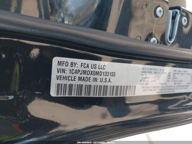 Продажа на аукционе авто 2021 Jeep Cherokee Limited 4x4, vin: 1C4PJMDX0MD133155, номер лота: 44496939
