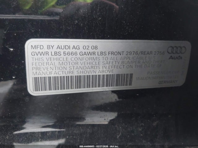 2008 AUDI S6 WAUDN94F98N106769 Photo 8