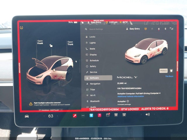 Продажа на аукционе авто 2024 Tesla Model Y Long Range Single Motor Rear-wheel Drive/rwd, vin: 7SAYGDED8RF042984, номер лота: 44496958