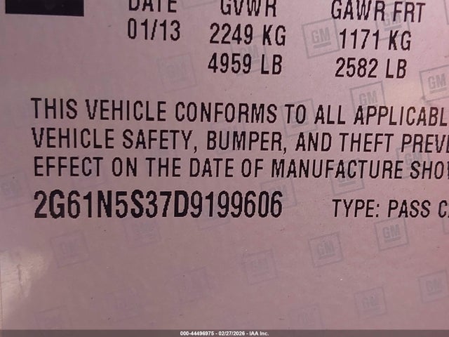 2013 CADILLAC XTS 2G61N5S37D9199606 Photo 8