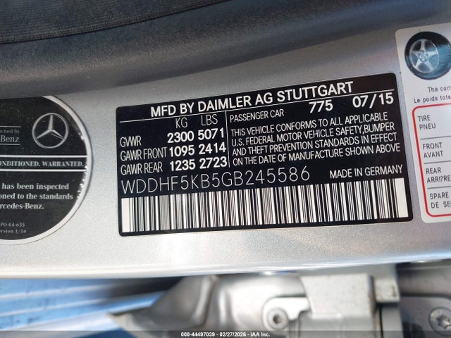 WDDHF5KB5GB245586 Mercedes-Benz E 350