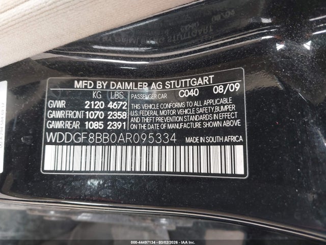 2010 MERCEDES-BENZ C-CLASS WDDGF8BB0AR095334 Photo 8