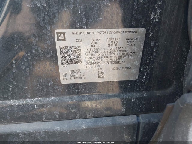 Chevrolet EQUINOX LT 2018 2GNAXSEV8J6288575 Image 9