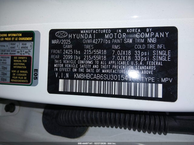 KM8HBCAB6SU301541 Hyundai Kona Sel