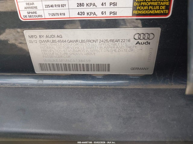 2012 AUDI A3 WAUKEAFM5CA138459 Photo 8
