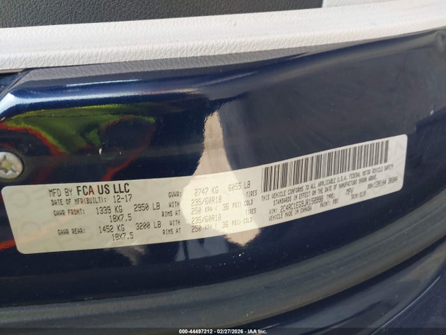 2C4RC1EG9JR158998 Chrysler Pacifica Touring L Plus