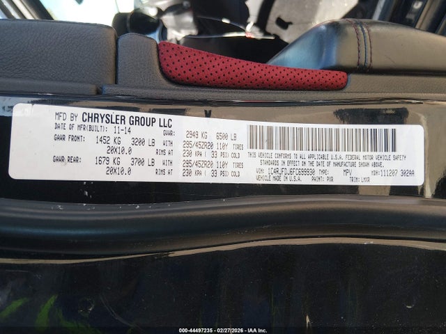 2015 JEEP GRAND CHEROKEE 1C4RJFDJ6FC699930 Photo 8