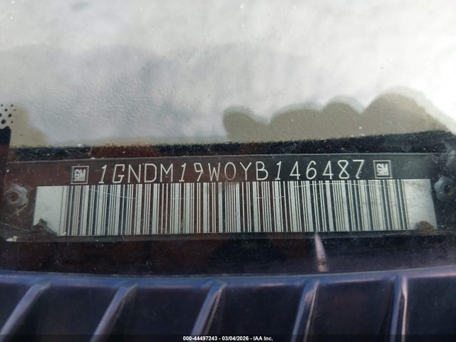 Продаж на аукціоні авто 2000 Chevrolet Astro, vin: 1GNDM19W0YB146487, номер лоту: 44497243