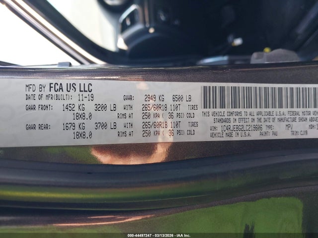 1C4RJEBG2LC219606 Jeep Grand Cherokee Limited 4x2