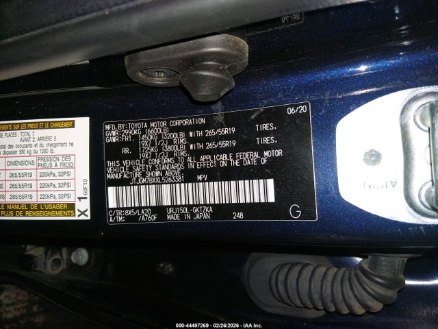 JTJGM7BXXL5263381 Lexus Gx 460 Luxury