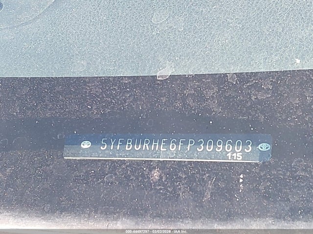 5YFBURHE6FP309603 Toyota Corolla S Plus