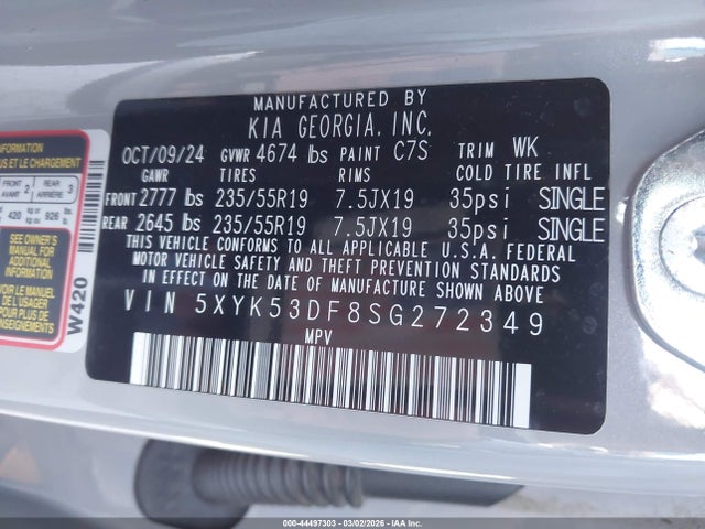 5XYK53DF8SG272349 KIA Sportage Sx-prestige