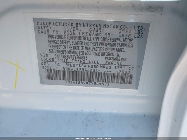 3N1AB8BV4SY264873 Nissan SENTRA S