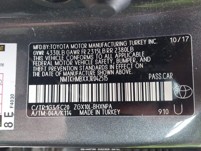 2018 TOYOTA C-HR NMTKHMBXXJR042515 Photo 8